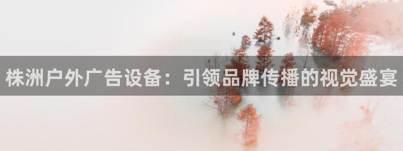 杏宇平台好吗：株洲户外广告设备：引领品牌传播的视觉盛宴