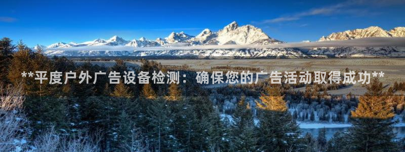 杏宇平台注册地址在哪里：**平度户外广告设备检测：确保您的广告活动取得成功**