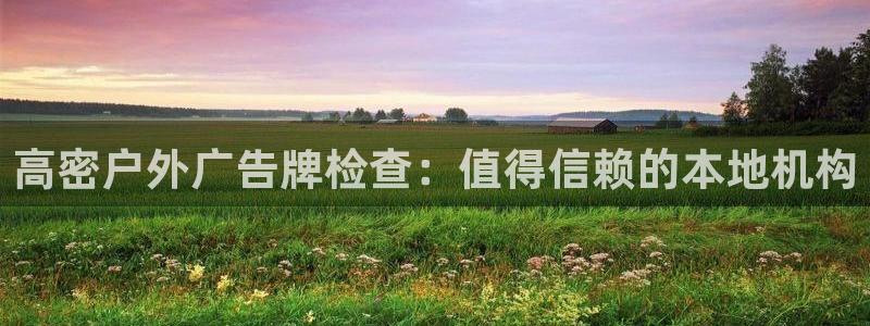 杏宇平台是什么：高密户外广告牌检查：值得信赖的本地机构