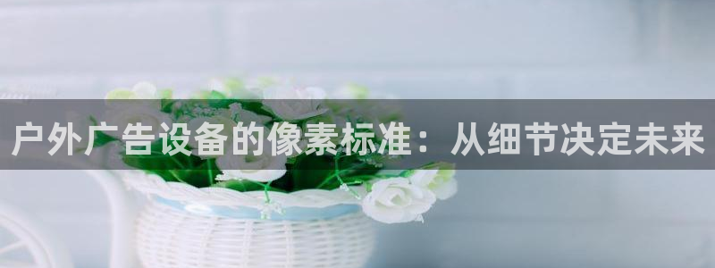 杏宇平台登录步骤图：户外广告设备的像素标准：从细节决定未来