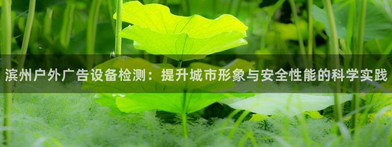 杏宇平台测速链接：滨州户外广告设备检测：提升城市形象与安全性能的科学实践