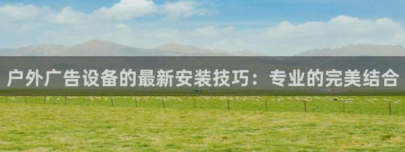 杏宇平台招商怎么样：户外广告设备的最新安装技巧：专业的完美结合