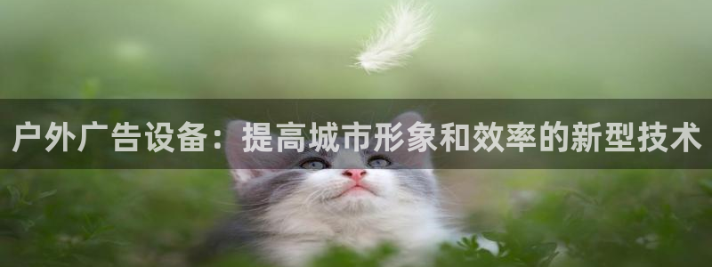 杏宇平台招商电话号码：户外广告设备：提高城市形象和效率的新型技术
